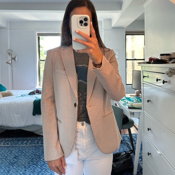 Theory Blush Multi Stratton Knit Blazer - Picture 2 of 9